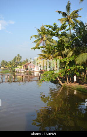 Alleppey, ist die administrativen Hauptsitze von Alappuzha Distrikt von Kerala Zustand des südlichen Indien entlang der Küste des Arabischen Meeres Stockfoto