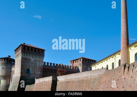 Italien, Lombardei, Soncino, Rocca Sforzesca, Burg Stockfoto