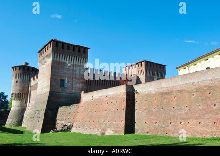 Italien, Lombardei, Soncino, Rocca Sforzesca, Burg Stockfoto