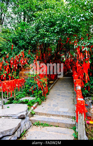 Yao-Bergbahn, Karst Peaks, einer von Chinas beliebteste touristische Bereiche Seen, autonome Region Guangxi Zhuang, VR China, China Stockfoto