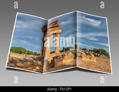 Der Tempel des Castor und Pollux gehört zu den archäologischen Stätten von Agrigent, Tal der Tempel, Sizilien, Italien, Europa Stockfoto