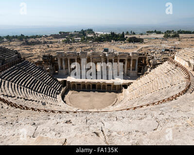 Theater von Hierapolis - antike Stadt Ruinen, Curuksu, Denizli, Ägäis, Türkei. Stockfoto