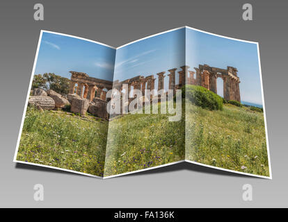 Tempel der Hera wurde ca. 470 bis 450 v. Chr. gebaut. Der Tempel gehört zu den archäologischen Stätten von Selinunte, Sizilien, Italien, Europa Stockfoto