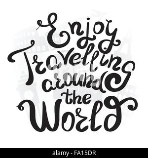 Genießen Sie rund um die Welt reisen Stock Vektor
