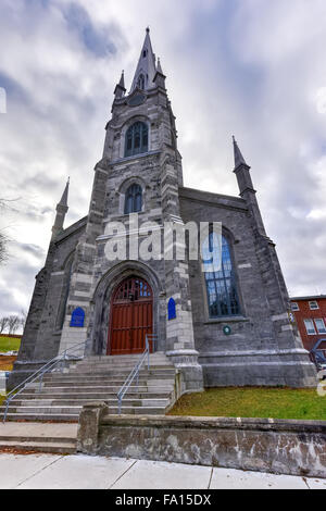 Chalmers Wesley United Church ist eine neugotische Kirche innerhalb der Mauern der alten Quebec City, Kanada. Stockfoto