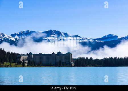 Fairmont Chateau Lake Louise, Banff Nationalpark, Alberta, Kanada. Stockfoto