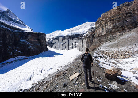 Ebene der sechs Gletscher trail, Lake Louise, Banff Nationalpark, Alberta, Kanada. Stockfoto