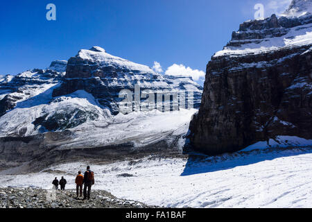 Ebene der sechs Gletscher trail, Lake Louise, Banff Nationalpark, Alberta, Kanada. Stockfoto