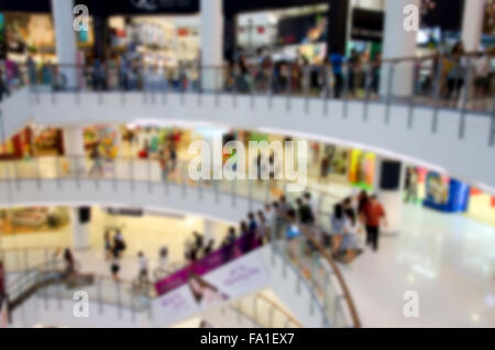 Atmosphäre rund um Shopping-Malls Hintergrund weichzeichnen Stockfoto