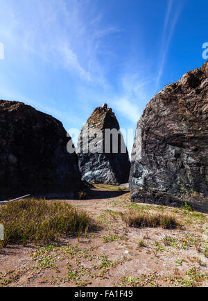 Ossagon Felsen, Felsformationen, Natur. Prairie Creek Redwoods State Park, Kalifornien, USA. Stockfoto