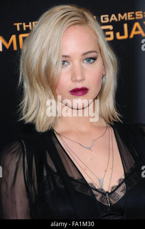 "Die Tribute von Panem: Mockingjay - Teil 2: Sondervorstellung bei AMC Lincoln Square - Ankünfte Featuring: Jennifer Lawrence wo: New York, Vereinigte Staaten von Amerika bei: 18. November 2015 Stockfoto