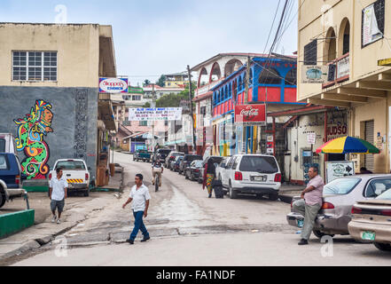 Hudson Street in San Ignacio, Cayo District, Belize, Mittelamerika Stockfoto