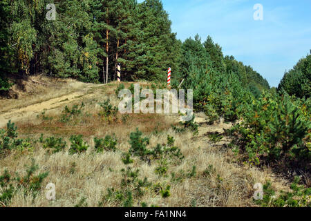 Polnischen Grenzposten an der Grenze zu Deutschland Stockfoto