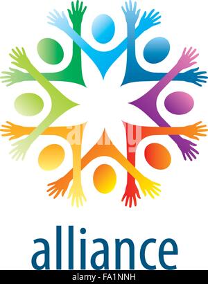 Menschlichen Allianz logo Stock Vektor