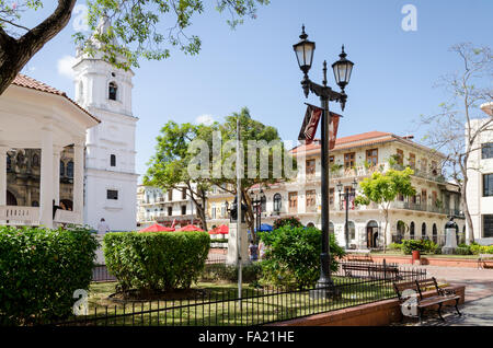 Domplatz, Casco Viejo, Altstadt. Panama-Stadt. Stockfoto