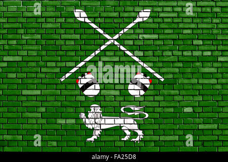 Flagge der Ankole auf Mauer gemalt Stockfoto