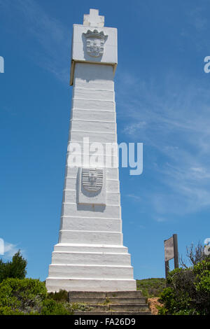 Südafrika, Kapstadt, Kap der guten Hoffnung, Table Mountain National Park. Vasco De Gama Denkmal, c. 1497. Stockfoto