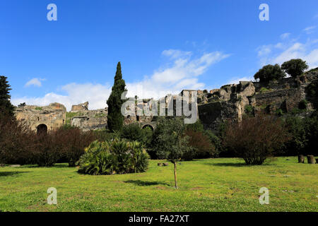 Stadtmauern von Pompeji, die römische Stadt begraben in der Lava in der Nähe von Naples Stadt, UNESCO World Heritage Liste 1997, Kampanien, Italien Stockfoto