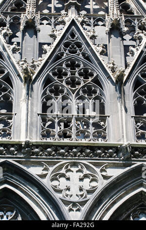 Fragment der Mauer der Kathedrale von St Stephen in Wien Stockfoto