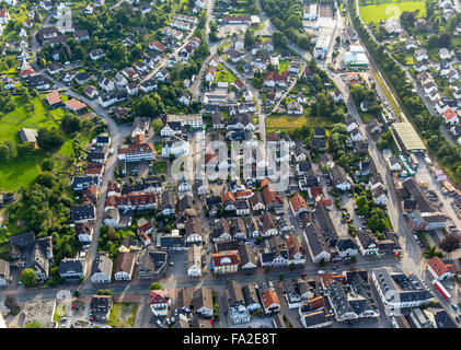 Luftbild, Innenstadt, Rathaus, Balve, im Sauerland, Nord Rhein Westfalen, Deutschland, Europa, Luftaufnahme, Stockfoto