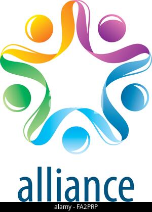 Menschlichen Allianz logo Stock Vektor