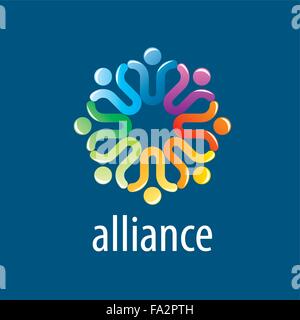 Menschlichen Allianz logo Stock Vektor