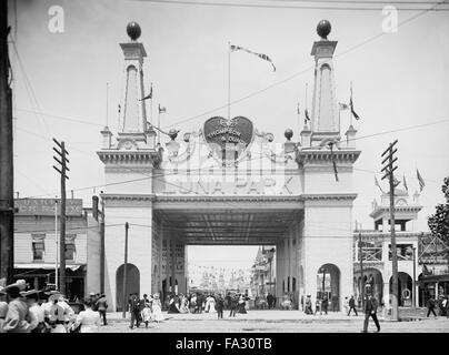 Eingang zum Luna Park, Coney Island, New York City, USA, ca. 1905 Stockfoto