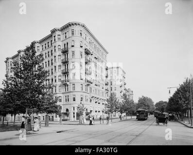 Straßenszene, Connecticut Avenue, Washington, DC, USA, ca. 1904 Stockfoto