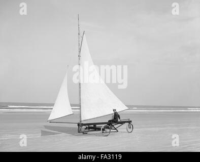 Strand, Segeln, Ormond, Florida, USA, ca. 1903 Stockfoto