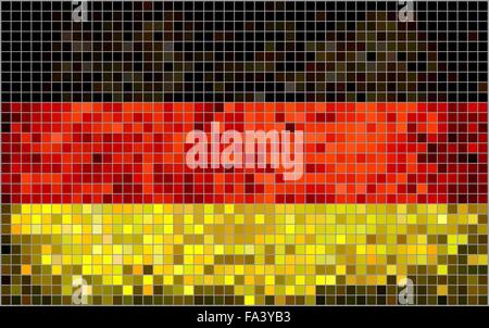 Abstrakte Mosaik Flagge Deutschlands Stock Vektor
