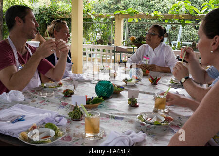 Amita Thai Kochschule. Bangkok. Thailand. Amita Thai Cooking Class befindet sich in der Landschaft des Flusses Chao Phraya, Stockfoto