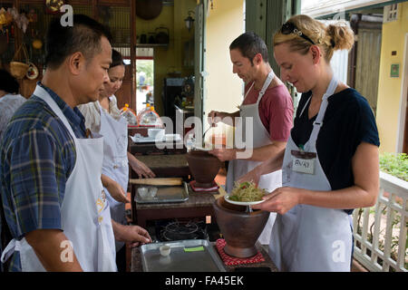 Amita Thai Kochschule. Bangkok. Thailand. Amita Thai Cooking Class befindet sich in der Landschaft des Flusses Chao Phraya, Stockfoto