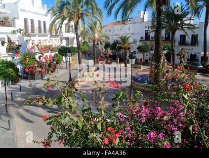 Plaza de Espana, Vejer De La Frontera, Provinz Cadiz, Spanien Stockfoto