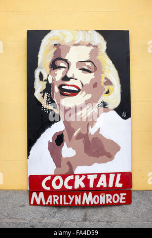 Marilyn Monroe Cocktailbar Madrid Spanien Stockfoto