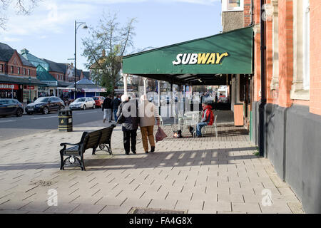 Subway Sandwich Bar Skegness Stockfoto