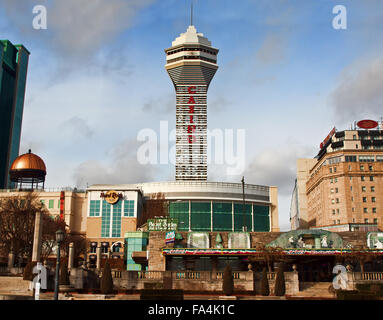 Niagara Falls; Ontario; Kanada; Dezember, 20,2015. Fallsview Casino and Resort, Fallsview Boulevard Stockfoto