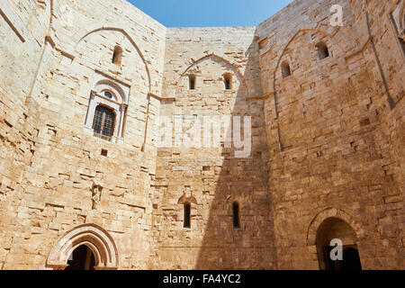 Hof in Castel Del Monte Andria Apulien Apulien Italien Europa Stockfoto