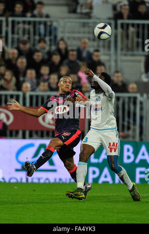 Bordeaux, Frankreich. 20. Dezember 2015. Stade Bordeaux Atlantique. Französischen Liga 1 Fußball. Bordeaux und Marseille. Wahbi KHAZRI (Gir) © Action Plus Sport/Alamy Live News Stockfoto