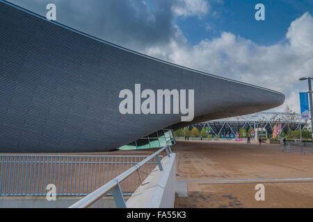 Von Zaha Hadid, London Aquatics Centre an der Queen Elizabeth Olympic Park Oktober 2014 Phillip roberts Stockfoto