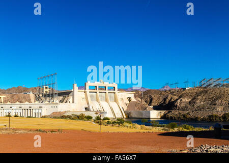 Davis Dam in der Nähe von Laughlin Nevada Lake Mohave erstellen Stockfoto