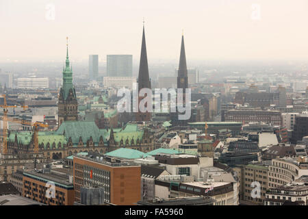 Hamburg-Deutschland. Blick vom St.-Michaels Kirche Stockfoto