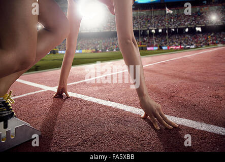 Leichtathleten im Feld Stockfoto