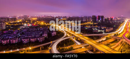 Sichuan Provinz Chengdu Stadt in drei Huanlu Peng Überführung Stockfoto