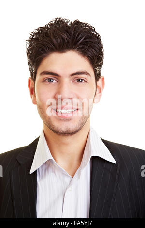 Porträt eines jungen glücklich lächelnden Manager Stockfoto
