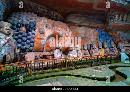 Chongqing Dazu Rock Carvings Stockfoto