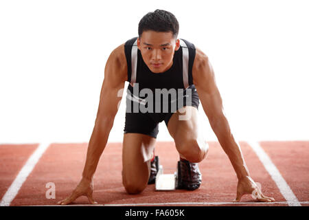 Leichtathleten in der Ausbildung Stockfoto