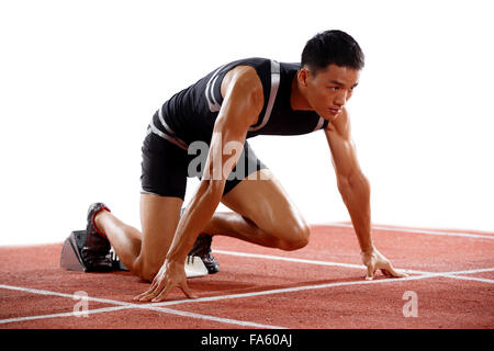 Leichtathleten in der Ausbildung Stockfoto