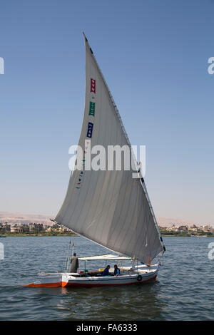 Falucca auf dem Nil, Luxor, Ägypten Stockfoto