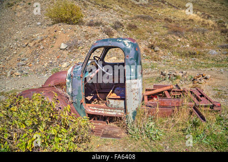 Verlassenen LKW, Animas Gabeln Mine Ruinen, Animas Gabeln, Colorado, USA Stockfoto