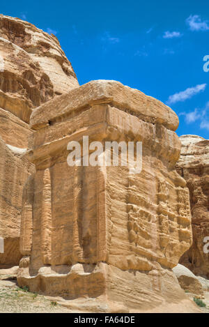 Dschinn Blöcke, Termine von 50 v. Chr. bis 50 n. Chr., Petra, Jordanien Stockfoto